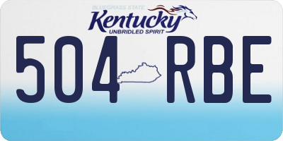 KY license plate 504RBE