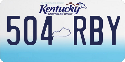 KY license plate 504RBY