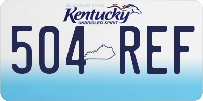 KY license plate 504REF