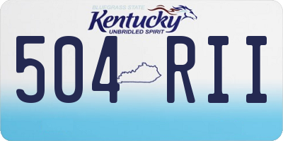 KY license plate 504RII