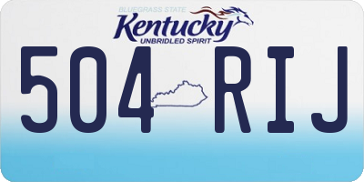 KY license plate 504RIJ