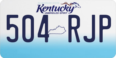 KY license plate 504RJP
