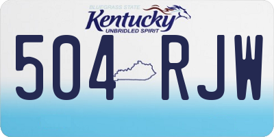 KY license plate 504RJW