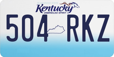 KY license plate 504RKZ