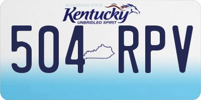 KY license plate 504RPV