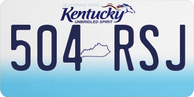KY license plate 504RSJ