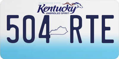 KY license plate 504RTE