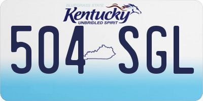 KY license plate 504SGL