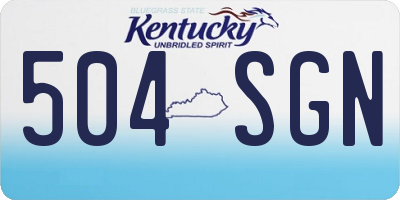 KY license plate 504SGN