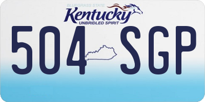 KY license plate 504SGP