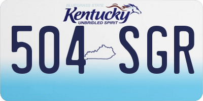 KY license plate 504SGR