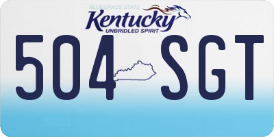 KY license plate 504SGT