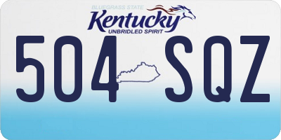 KY license plate 504SQZ