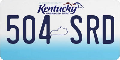 KY license plate 504SRD