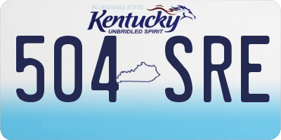 KY license plate 504SRE