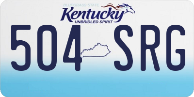 KY license plate 504SRG