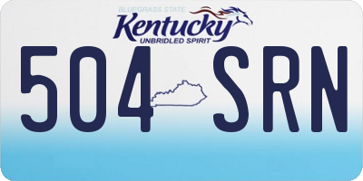 KY license plate 504SRN