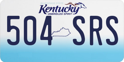 KY license plate 504SRS