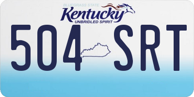 KY license plate 504SRT