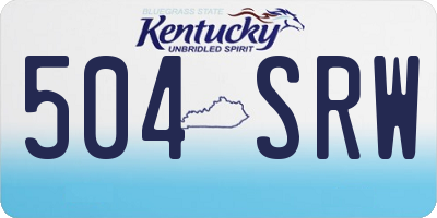 KY license plate 504SRW