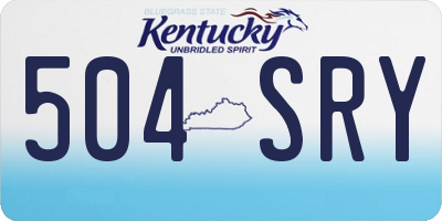 KY license plate 504SRY