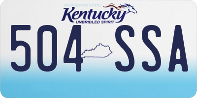 KY license plate 504SSA