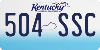 KY license plate 504SSC