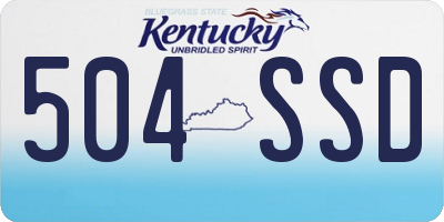 KY license plate 504SSD