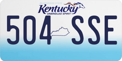 KY license plate 504SSE