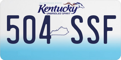 KY license plate 504SSF