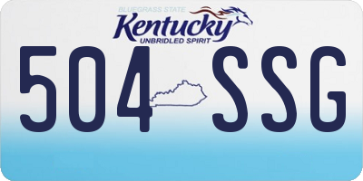 KY license plate 504SSG