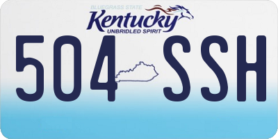 KY license plate 504SSH
