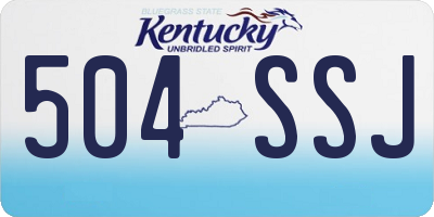 KY license plate 504SSJ