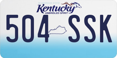 KY license plate 504SSK