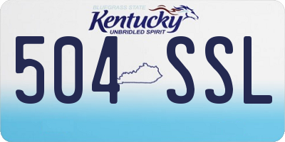KY license plate 504SSL