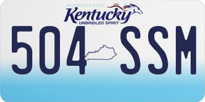 KY license plate 504SSM