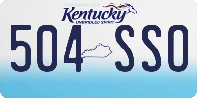 KY license plate 504SSO