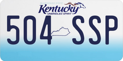 KY license plate 504SSP