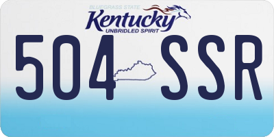 KY license plate 504SSR