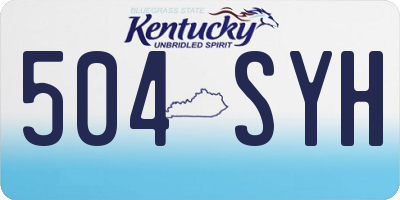 KY license plate 504SYH