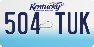 KY license plate 504TUK