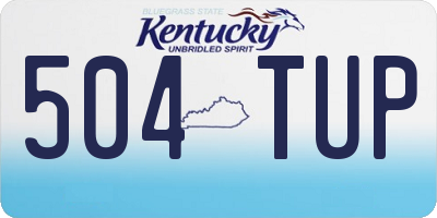 KY license plate 504TUP