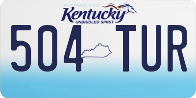KY license plate 504TUR