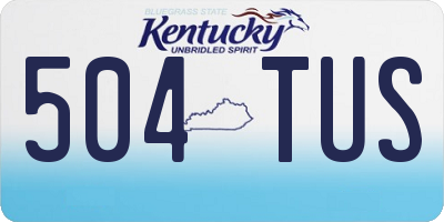 KY license plate 504TUS