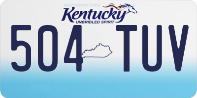 KY license plate 504TUV