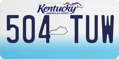 KY license plate 504TUW