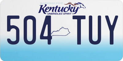 KY license plate 504TUY