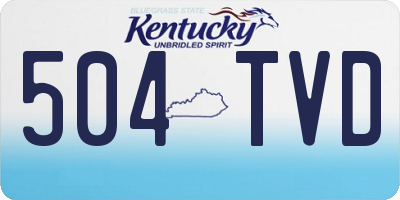 KY license plate 504TVD