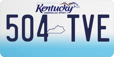 KY license plate 504TVE