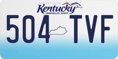 KY license plate 504TVF